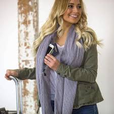 Woman wearing scarf